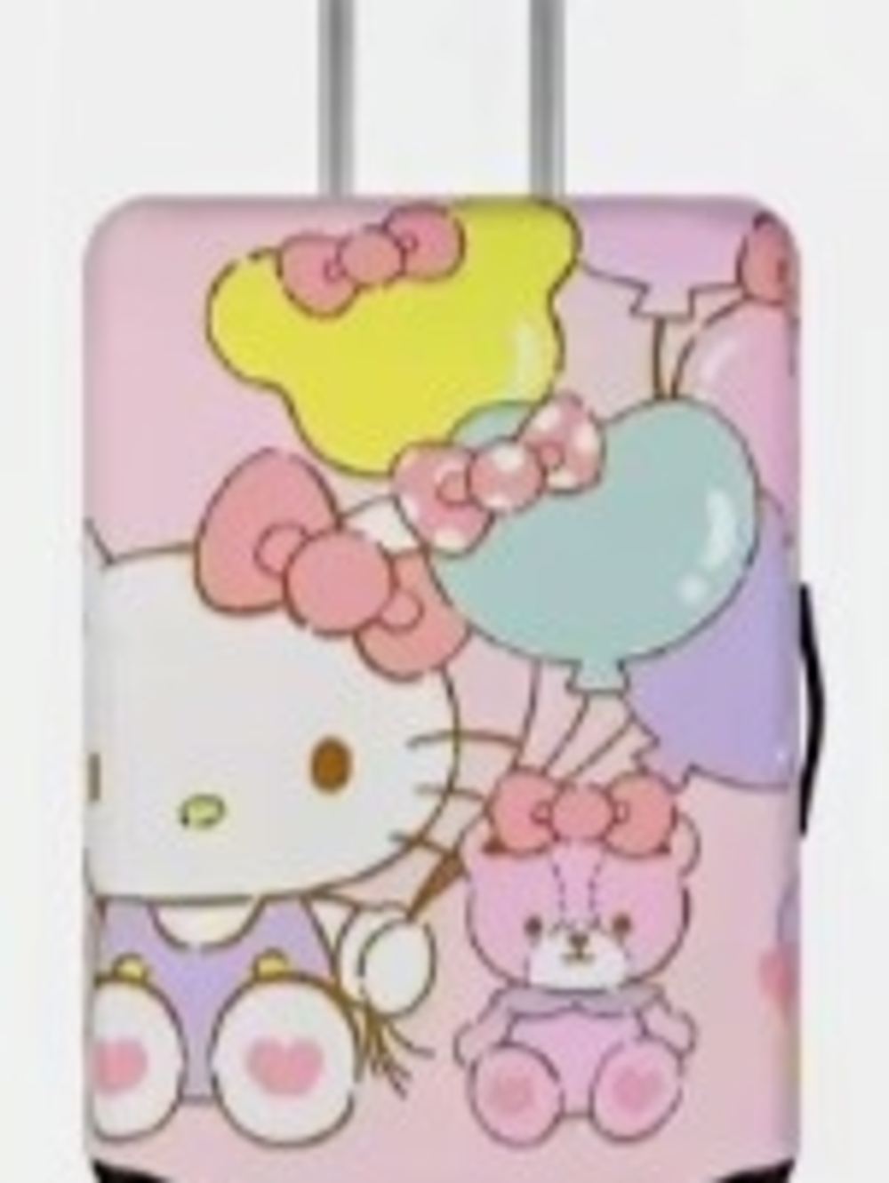 Hello Kitty Pink Pastel Balloon Print Luggage Cover